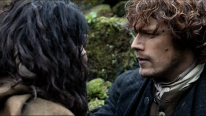 Jamie and Claire calming down after the argument at the glen