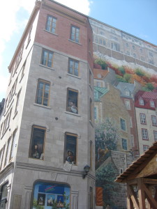 A mural in Quebec City